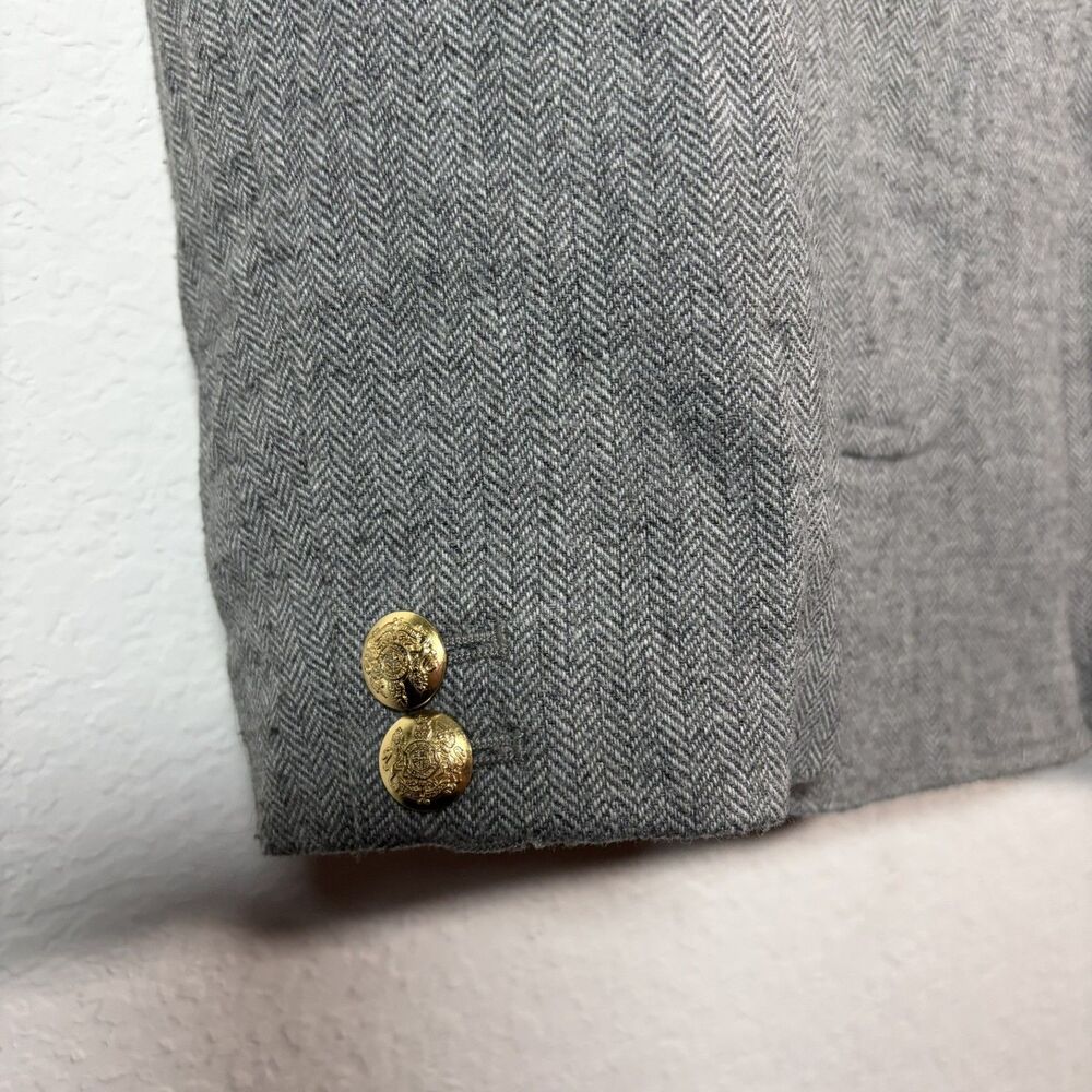 Banana Republic Women’s Italian Yarn Wool Blend Gray Blazer Size 8 Stretch - Picture 7 of 12